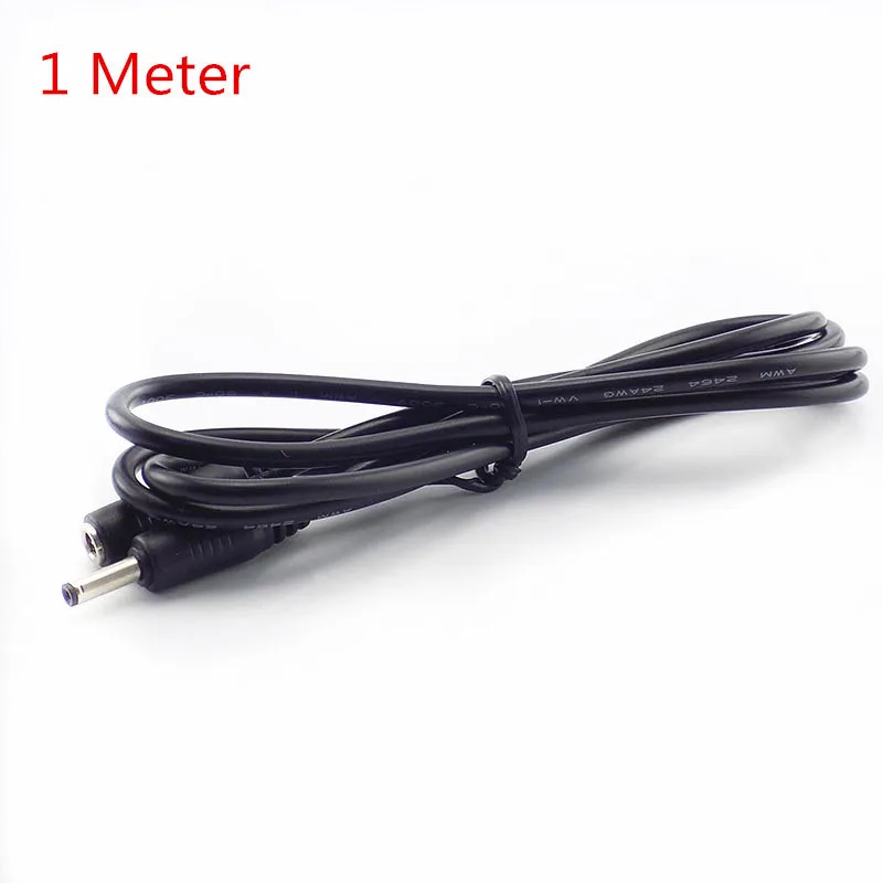 1/3/5M DC Male Female 5V 12V 24V Power Supply Cable Extension Cord Adapter 3.5mmx1.35mm Connector for CCTV Security Camera