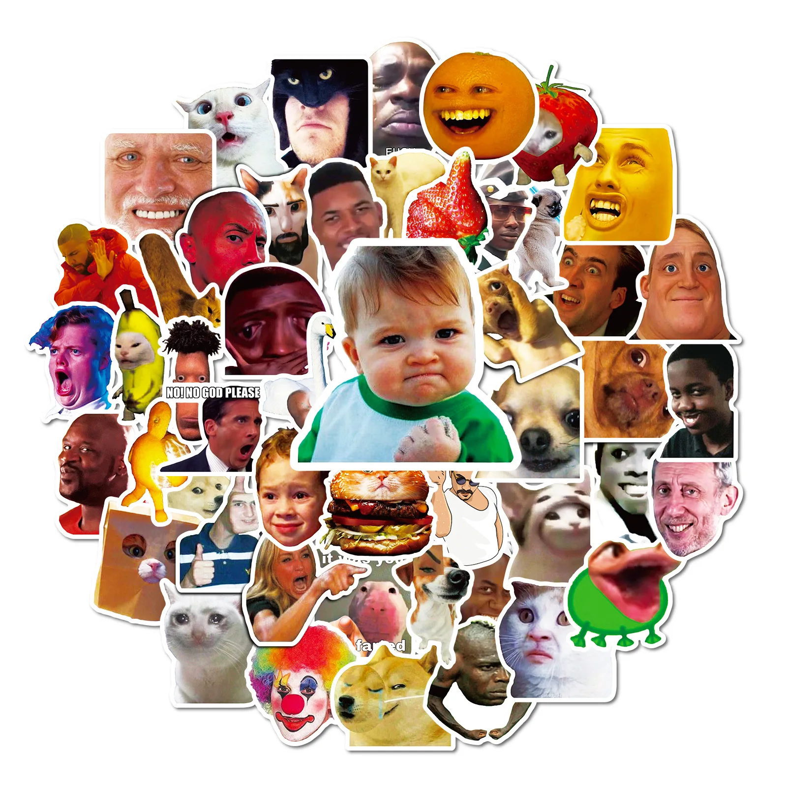 10/30/50PCS Mixed Funny Meme Graffiti Stickers Kids Toys Laptop Phone Motorcycle Car Fridge Guitar DIY Flakes Sticker Decals F3