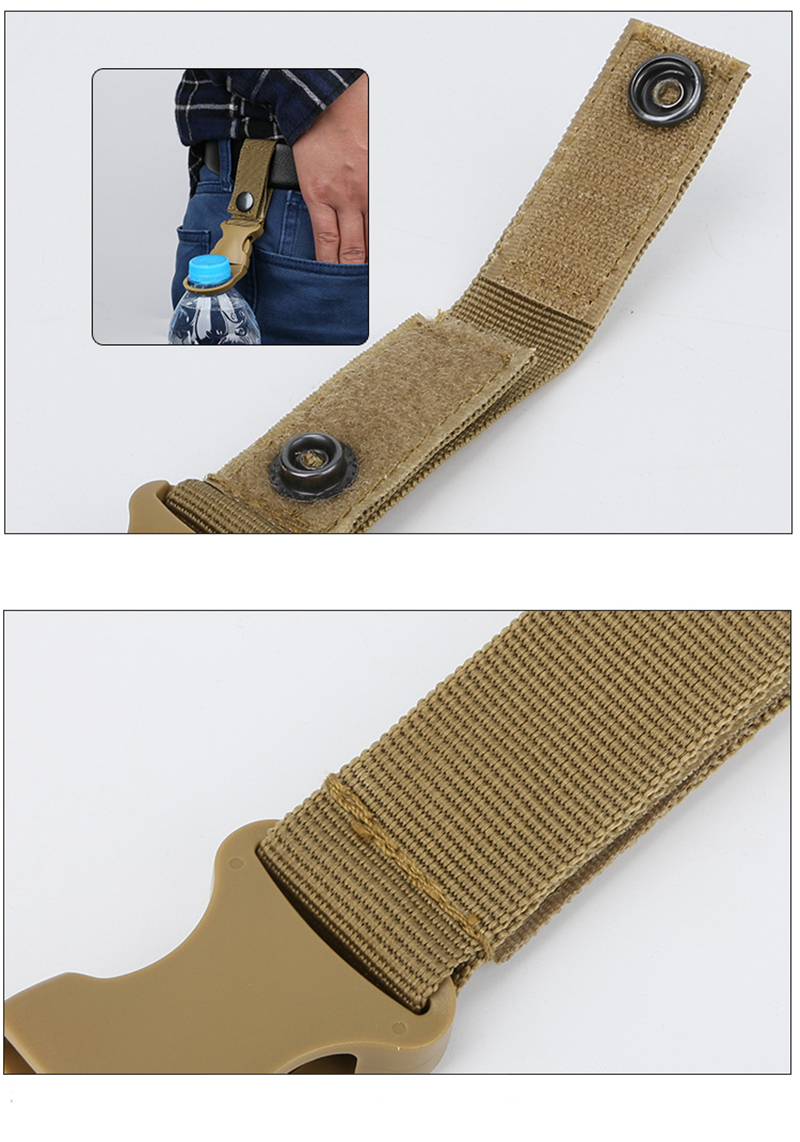 Outdoor Waterbottle Buckle Hook Nylon Webbing Buckle Hook Climb Carabiner Belt Backpack Hanger Camp Water Bottle Holder Clip