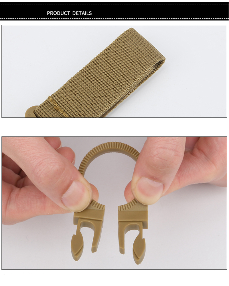 Outdoor Waterbottle Buckle Hook Nylon Webbing Buckle Hook Climb Carabiner Belt Backpack Hanger Camp Water Bottle Holder Clip