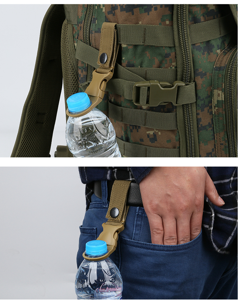 Outdoor Waterbottle Buckle Hook Nylon Webbing Buckle Hook Climb Carabiner Belt Backpack Hanger Camp Water Bottle Holder Clip
