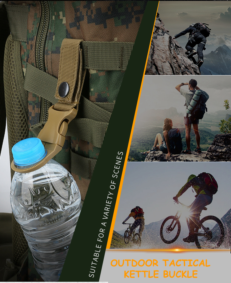 Outdoor Waterbottle Buckle Hook Nylon Webbing Buckle Hook Climb Carabiner Belt Backpack Hanger Camp Water Bottle Holder Clip