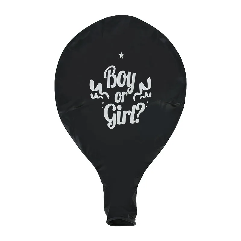 1Set 36'' Giant Boy or Girl Black Latex Balloon Blue Pink Confetti Baby Shower Globos Gender Reveal Party Decoration Supplies