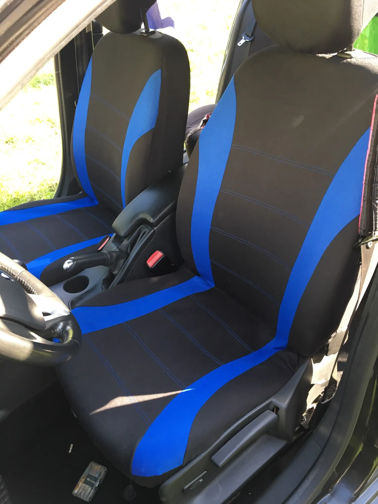 Auto Parts Car Seat Cover Polyester Fabric 2/4/9 Piece Set Four Season Universal Front/Rear Car Seat Cushion