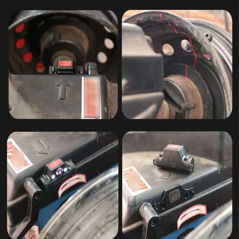 Car wheel balancer laser positioning infrared spot to find lead block tire balance laser light USB charging port 2 LED lights