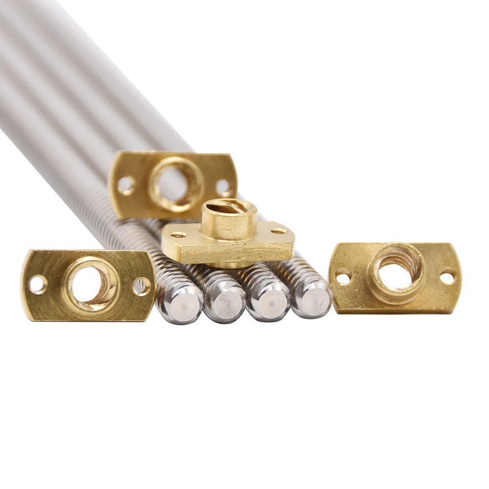 T8*8 Ender 3 Lead Screw Z axis Rod +Brass Nuts Lead 8MM 365/399/400MM for Ender-3 Ender-3 V2 Ender 6 CR-10S CR-10 V2 CR-6 SE I3