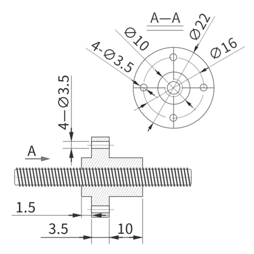 T8*8 Ender 3 Lead Screw Z axis Rod +Brass Nuts Lead 8MM 365/399/400MM for Ender-3 Ender-3 V2 Ender 6 CR-10S CR-10 V2 CR-6 SE I3