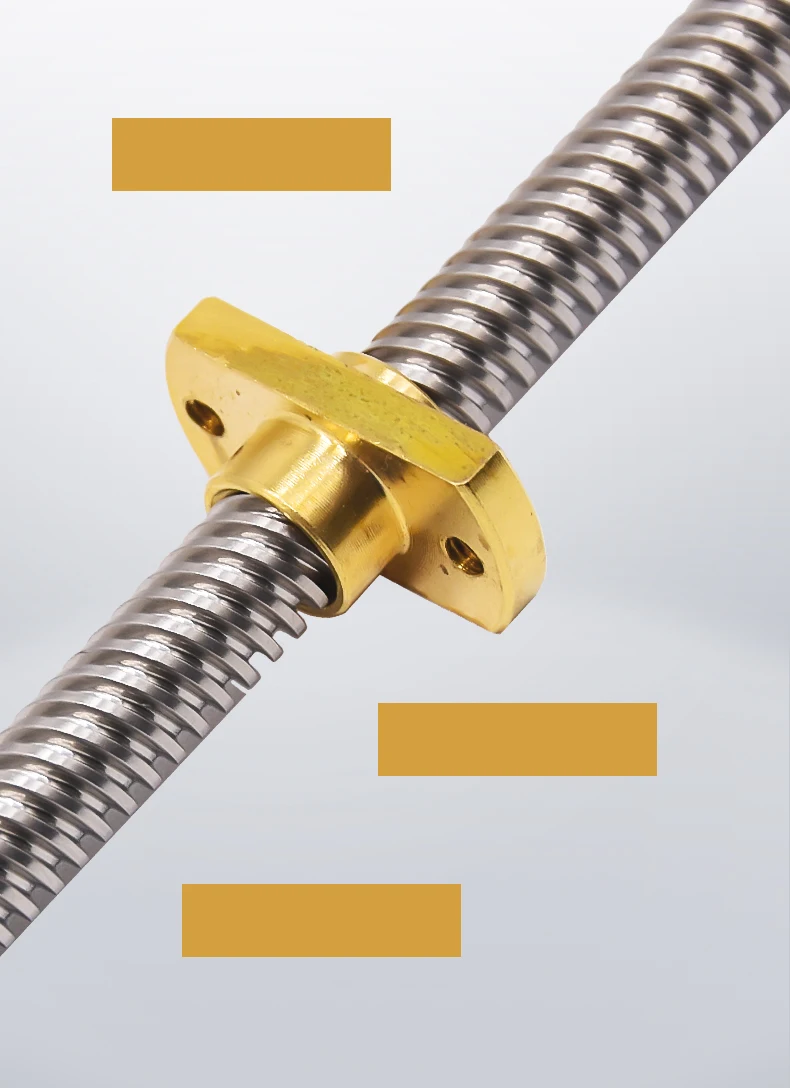 T8*8 Ender 3 Lead Screw Z axis Rod +Brass Nuts Lead 8MM 365/399/400MM for Ender-3 Ender-3 V2 Ender 6 CR-10S CR-10 V2 CR-6 SE I3