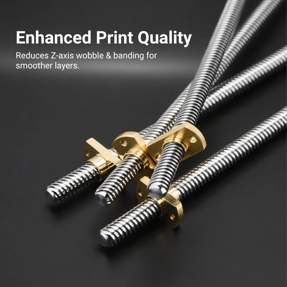 T8*8 Ender 3 Lead Screw Z axis Rod +Brass Nuts Lead 8MM 365/399/400MM for Ender-3 Ender-3 V2 Ender 6 CR-10S CR-10 V2 CR-6 SE I3