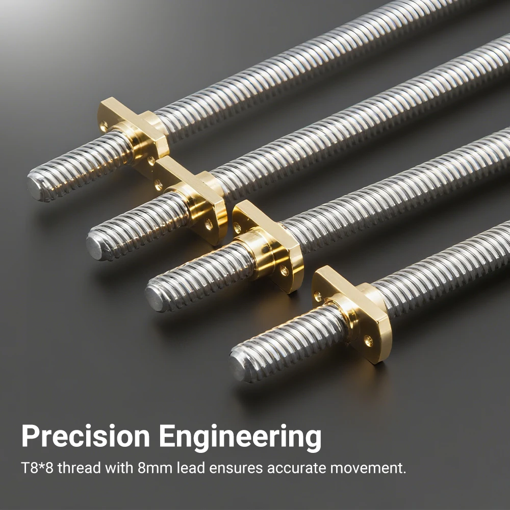 T8*8 Ender 3 Lead Screw Z axis Rod +Brass Nuts Lead 8MM 365/399/400MM for Ender-3 Ender-3 V2 Ender 6 CR-10S CR-10 V2 CR-6 SE I3