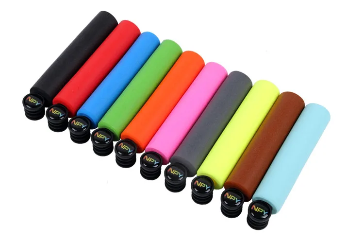 NPY Mountain Bike Handlebar Cover Pure Silicone Rubber High Density Ultra Light Waterproof And Anti-Skid Bicycle Grip Parts
