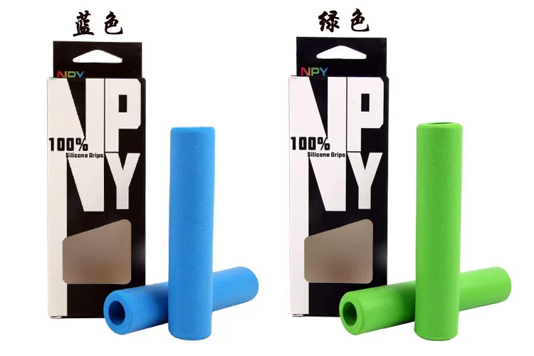 NPY Mountain Bike Handlebar Cover Pure Silicone Rubber High Density Ultra Light Waterproof And Anti-Skid Bicycle Grip Parts