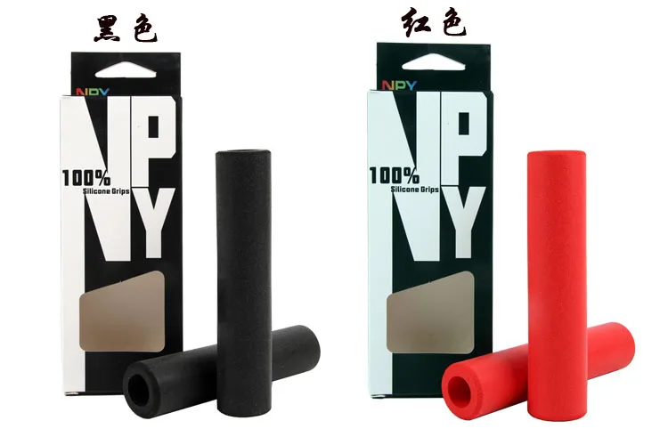 NPY Mountain Bike Handlebar Cover Pure Silicone Rubber High Density Ultra Light Waterproof And Anti-Skid Bicycle Grip Parts