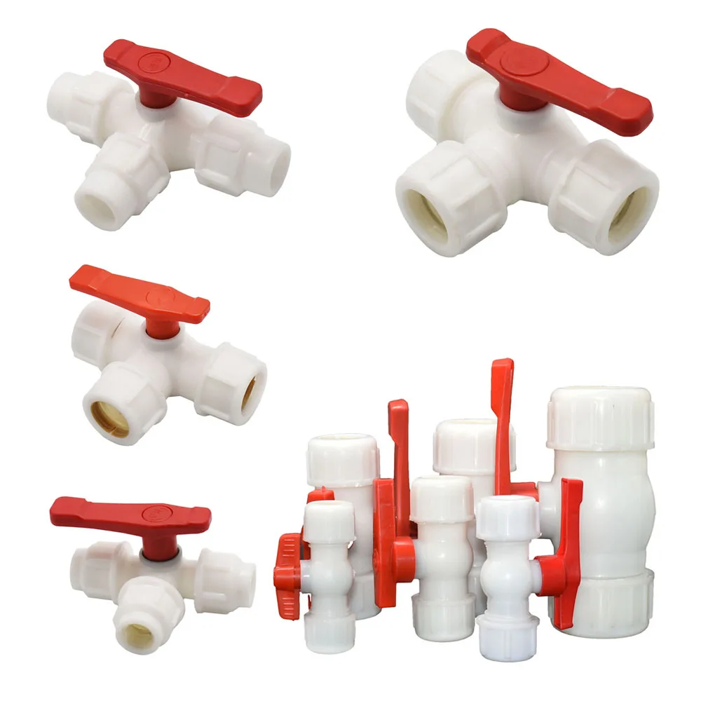 20/25/32/40/50/63mm PVC PE Tube Tap Water Splitter Plastic Quick Valve Connector Garden Farm Irrigation Water Pipe Fittings