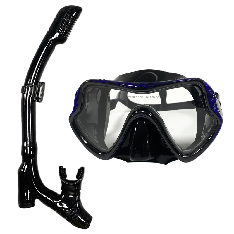 QYQ Diving Mask Professional Snorkel Diving Mask and Snorkels Goggles Glasses Diving Swimming Easy Breath Tube Set Snorkel Mask