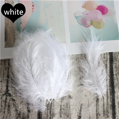 Natural Turkey Feathers Plumes 4-6 Inches 10-15cm Marabou Feather Plume Fluffy Wedding Dress DIY Jewelry Decor Accessories