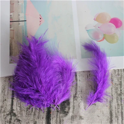Natural Turkey Feathers Plumes 4-6 Inches 10-15cm Marabou Feather Plume Fluffy Wedding Dress DIY Jewelry Decor Accessories