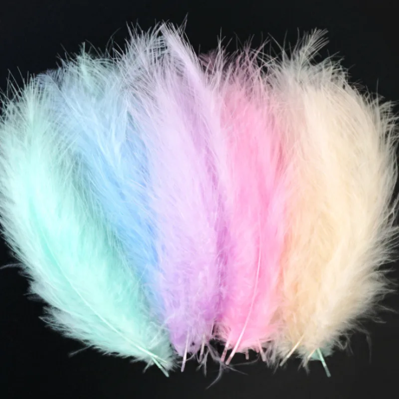 Natural Turkey Feathers Plumes 4-6 Inches 10-15cm Marabou Feather Plume Fluffy Wedding Dress DIY Jewelry Decor Accessories