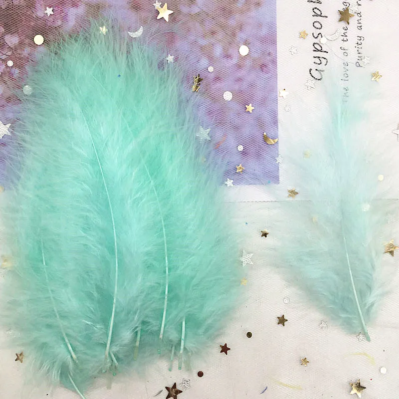 Natural Turkey Feathers Plumes 4-6 Inches 10-15cm Marabou Feather Plume Fluffy Wedding Dress DIY Jewelry Decor Accessories