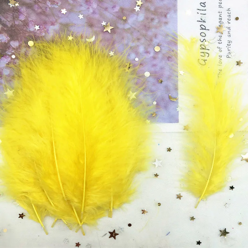 Natural Turkey Feathers Plumes 4-6 Inches 10-15cm Marabou Feather Plume Fluffy Wedding Dress DIY Jewelry Decor Accessories