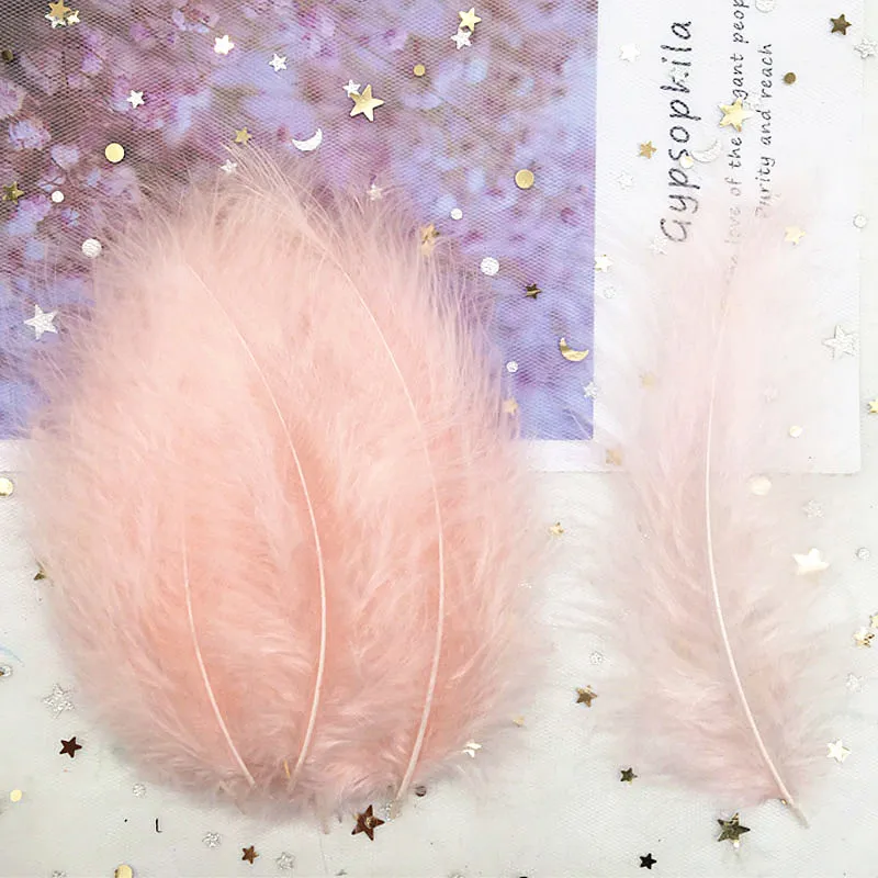 Natural Turkey Feathers Plumes 4-6 Inches 10-15cm Marabou Feather Plume Fluffy Wedding Dress DIY Jewelry Decor Accessories