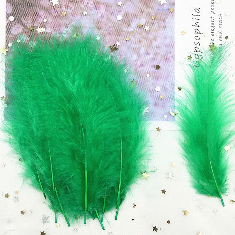 Natural Turkey Feathers Plumes 4-6 Inches 10-15cm Marabou Feather Plume Fluffy Wedding Dress DIY Jewelry Decor Accessories