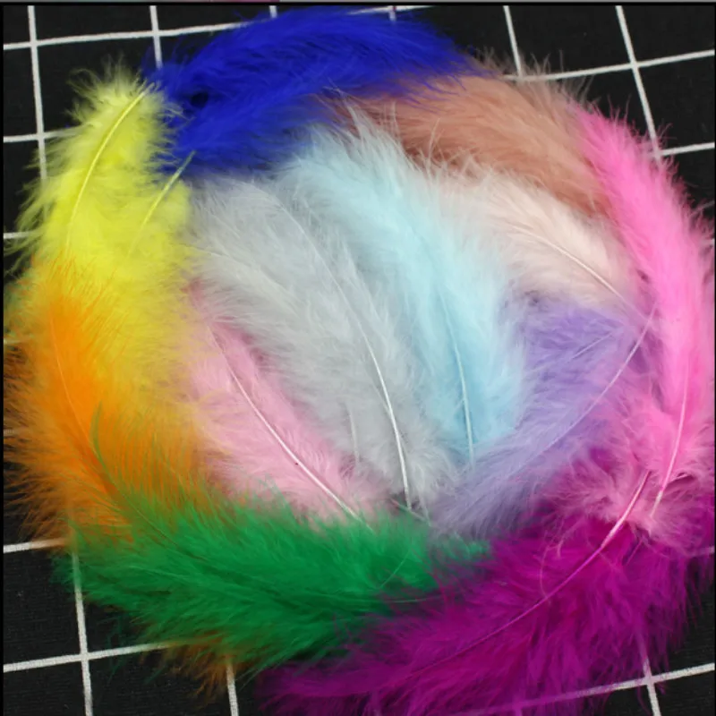 Natural Turkey Feathers Plumes 4-6 Inches 10-15cm Marabou Feather Plume Fluffy Wedding Dress DIY Jewelry Decor Accessories