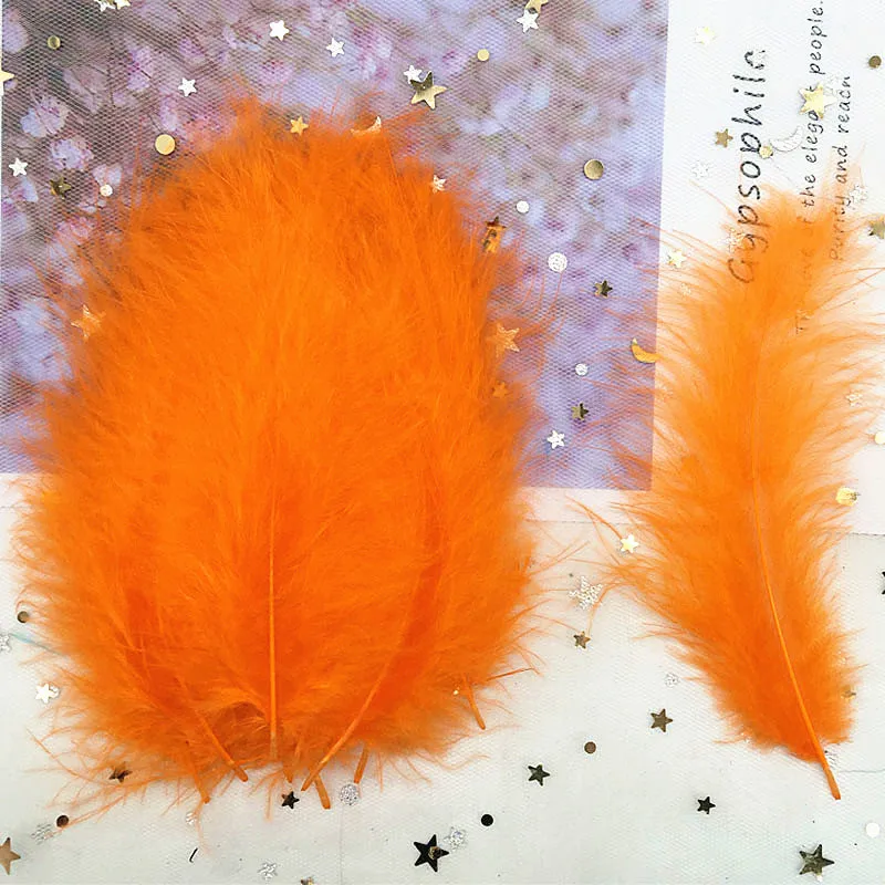 Natural Turkey Feathers Plumes 4-6 Inches 10-15cm Marabou Feather Plume Fluffy Wedding Dress DIY Jewelry Decor Accessories