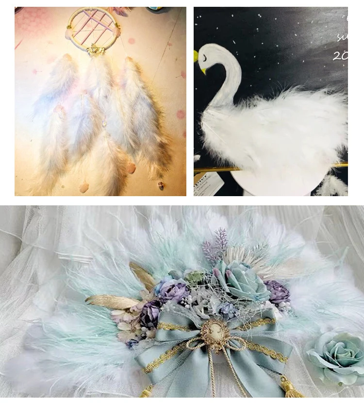 Natural Turkey Feathers Plumes 4-6 Inches 10-15cm Marabou Feather Plume Fluffy Wedding Dress DIY Jewelry Decor Accessories