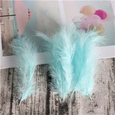 Natural Turkey Feathers Plumes 4-6 Inches 10-15cm Marabou Feather Plume Fluffy Wedding Dress DIY Jewelry Decor Accessories