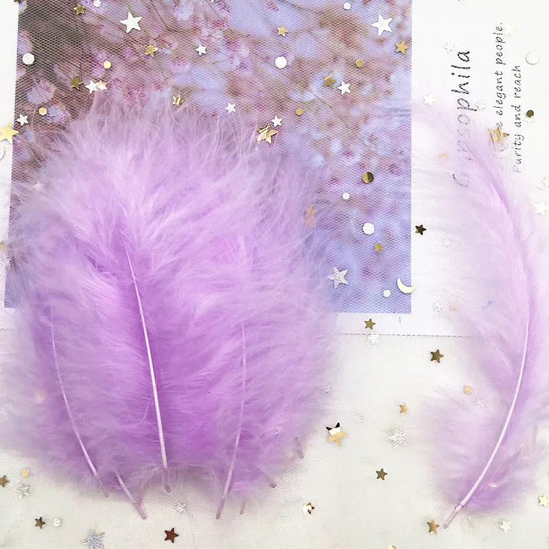Natural Turkey Feathers Plumes 4-6 Inches 10-15cm Marabou Feather Plume Fluffy Wedding Dress DIY Jewelry Decor Accessories