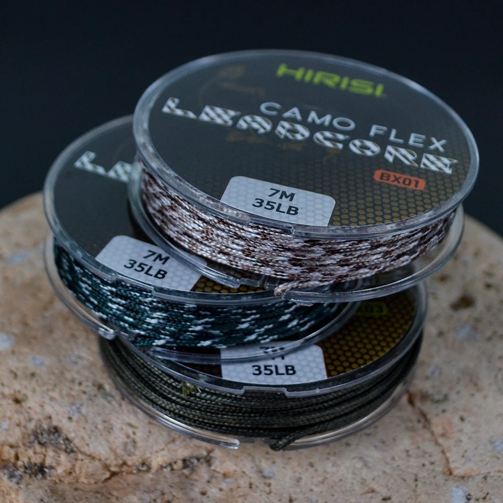 1pcs 35LB 7M Leadcore Carp Fishing Tackle Line Make Carp Hair Rigs 3 Color Braided Lead Line