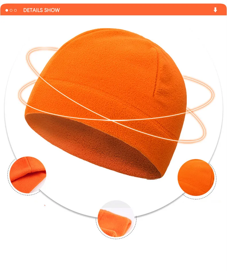 Windproof Women Men Polar Fleece Warm Beanie Hat Cap Male Lady Autumn Winter Soft Comfortable Ski Cycling Cap Hat For Women Men