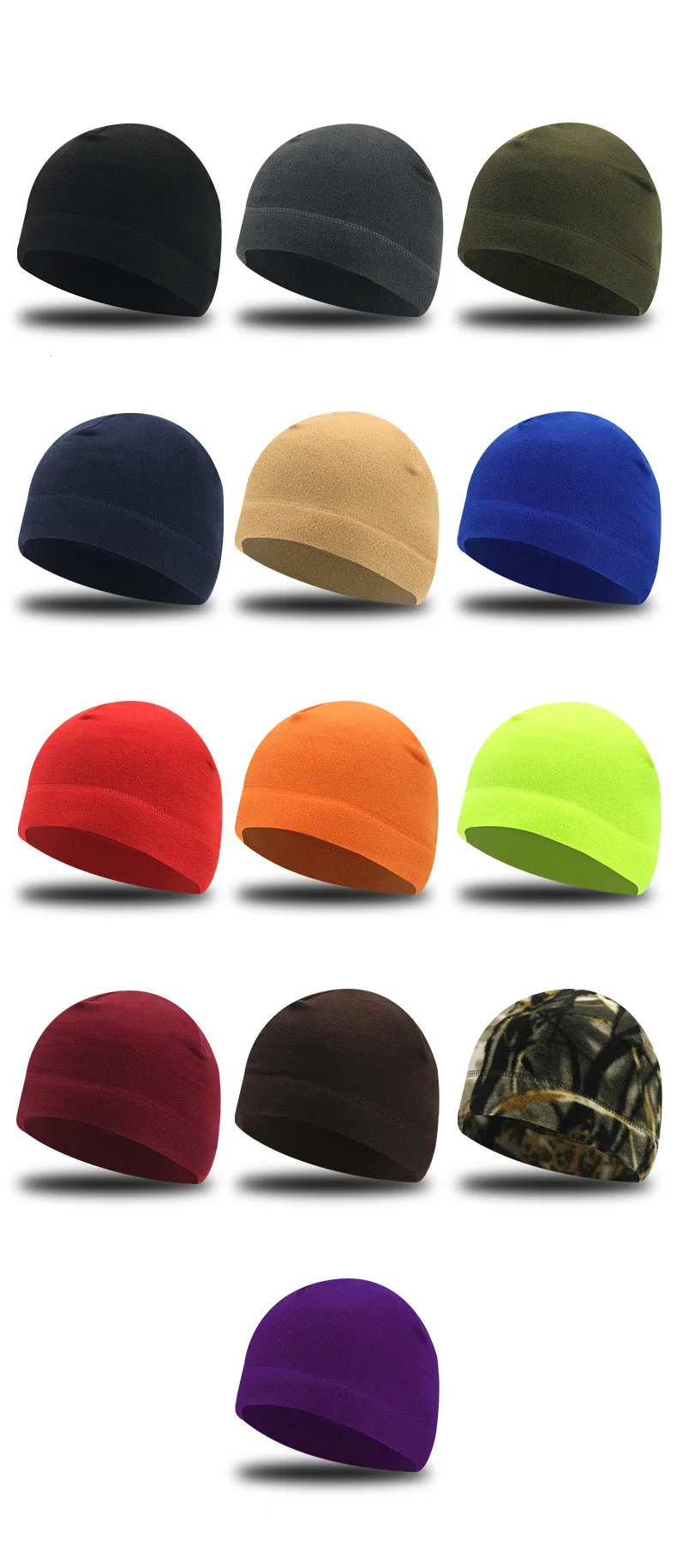 Windproof Women Men Polar Fleece Warm Beanie Hat Cap Male Lady Autumn Winter Soft Comfortable Ski Cycling Cap Hat For Women Men