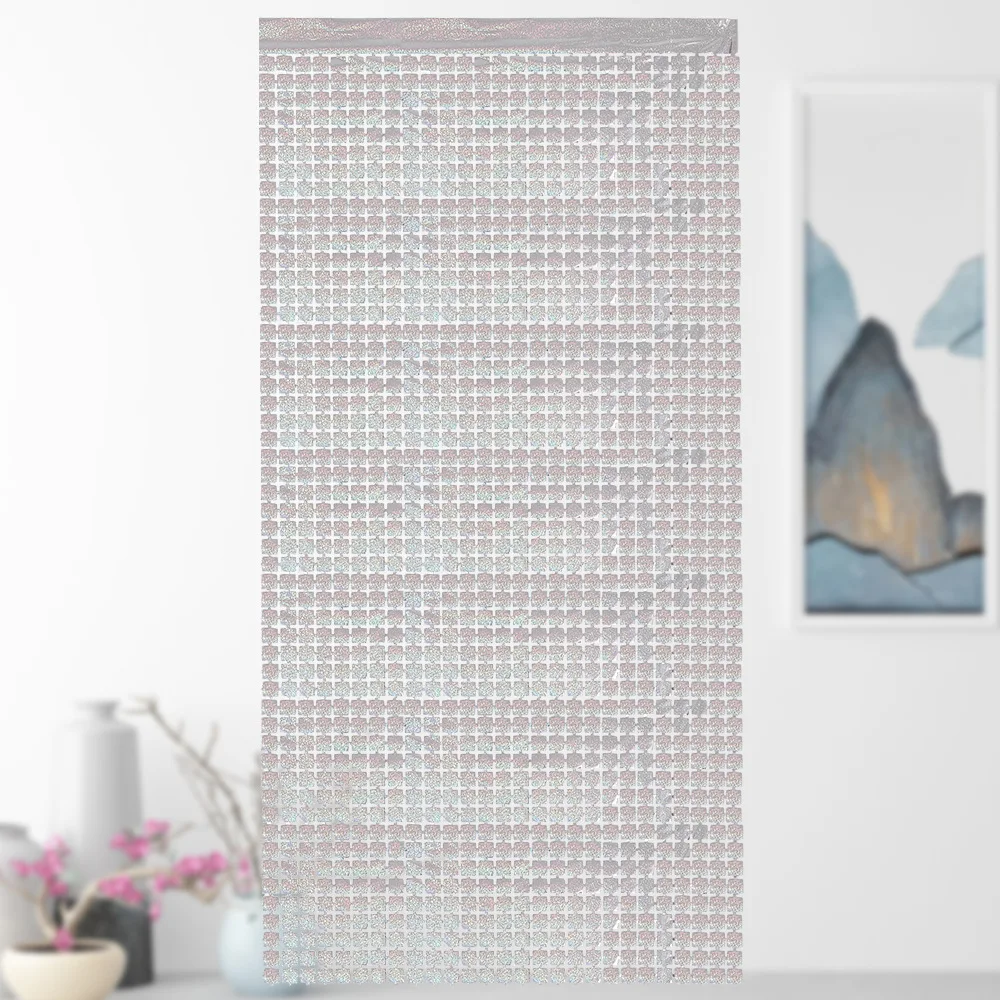 2 Pack Party Glitter Curtain Backdrop Decorations Silver Rose Gold Laser Party Curtain for Birthday Wedding Party Background