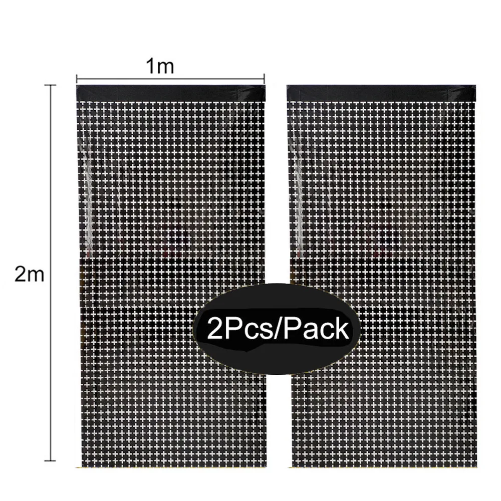 2 Pack Party Glitter Curtain Backdrop Decorations Silver Rose Gold Laser Party Curtain for Birthday Wedding Party Background