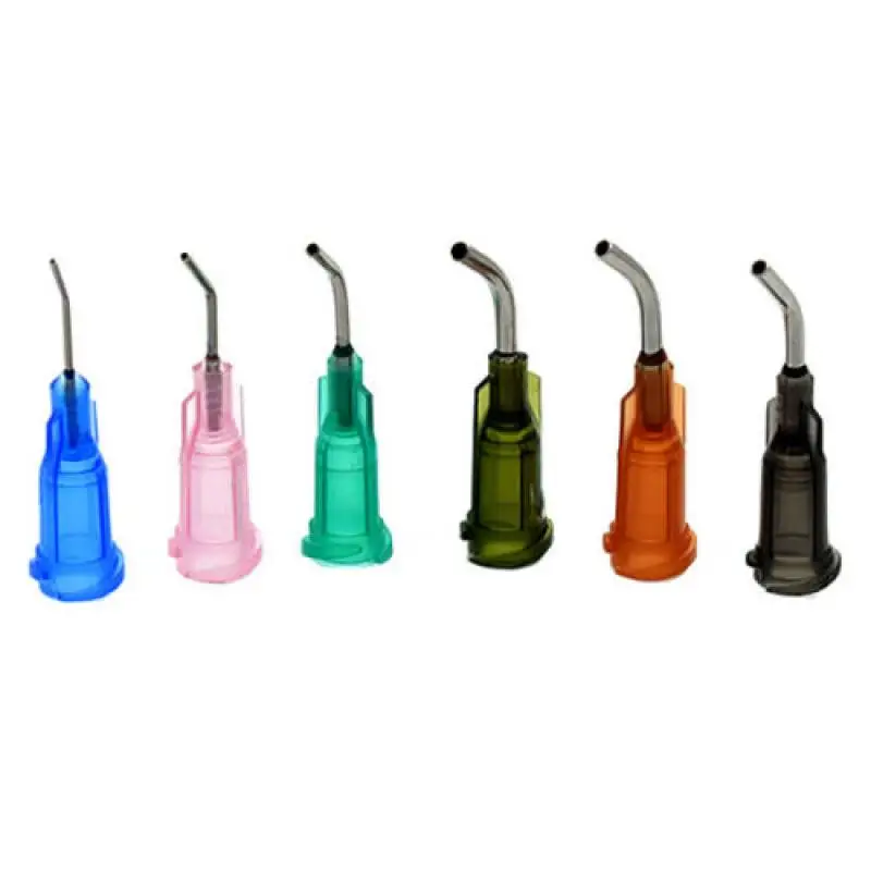 10-45Pcs 1" Stainless Steel 45 Degrees Elbow Dispensing Needle Blunt Tip From 14G To 27G