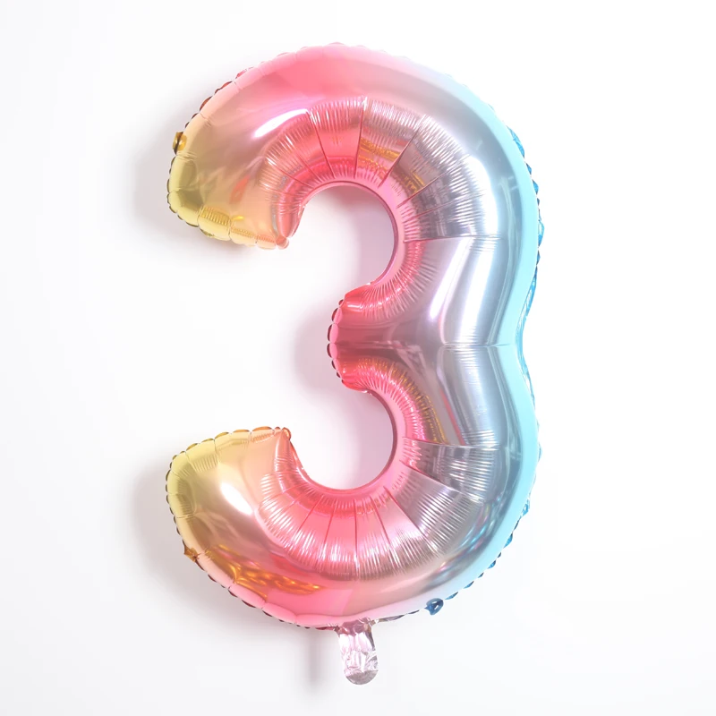 16 32 40 Inch Air Number Large Figures Foil Balloons Happy Birthday Wedding Party Decorations Baby Shower Globos