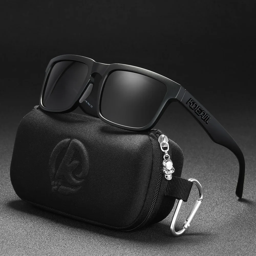 KDEAM Classic Square Sunglasses Men Women Category 3 Polarized Sun Glasses Unique Frame Surface Eyewear With Case Box KD332