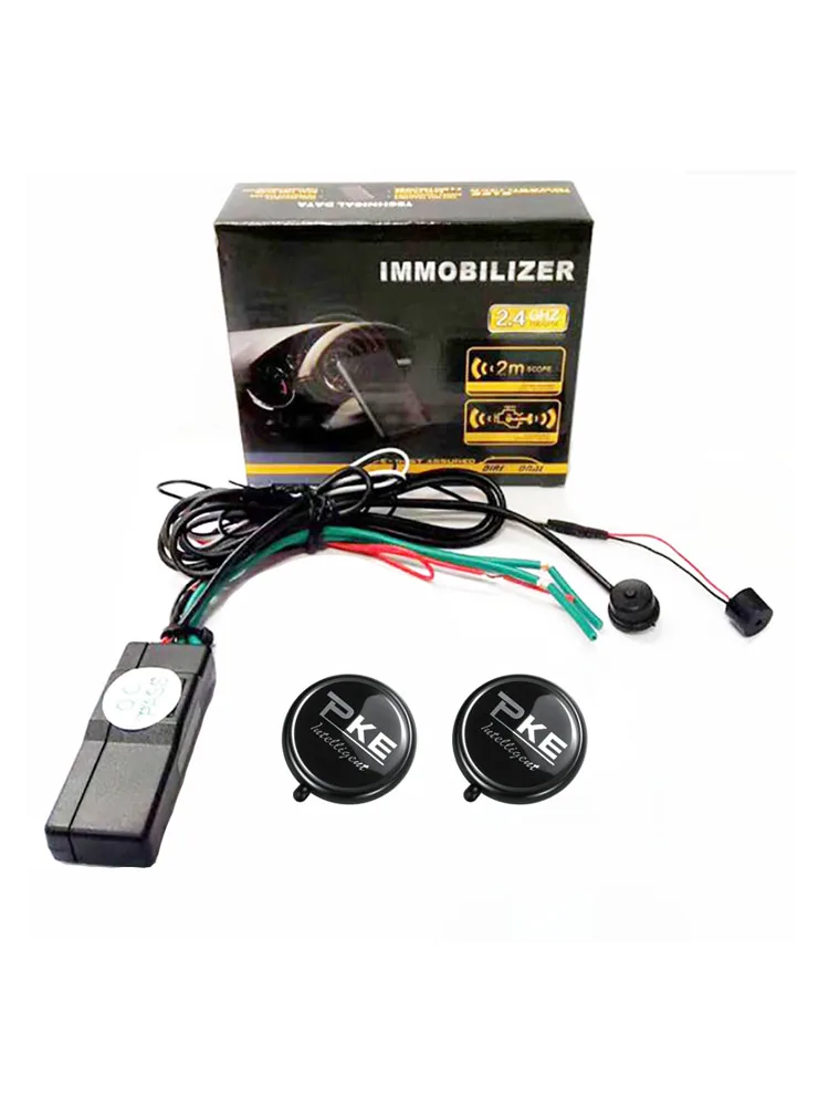 2.4GHz RFID Portable Immobilizer Wireless Engine Automatic Lock Car Alarm System Anti-Hijacking Circuit Cut Off Device Smart Key