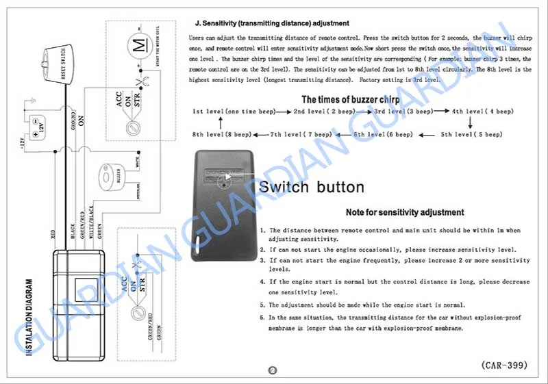 2.4GHz RFID Portable Immobilizer Wireless Engine Automatic Lock Car Alarm System Anti-Hijacking Circuit Cut Off Device Smart Key