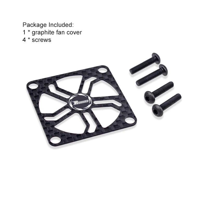 Rocket Carbon Cooling Fan Cover 40x40MM 30x30MM RC Motor / Electric Regulating Fan Protection Cover