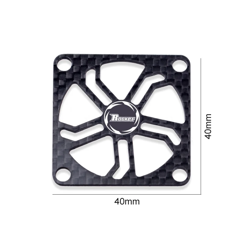 Rocket Carbon Cooling Fan Cover 40x40MM 30x30MM RC Motor / Electric Regulating Fan Protection Cover