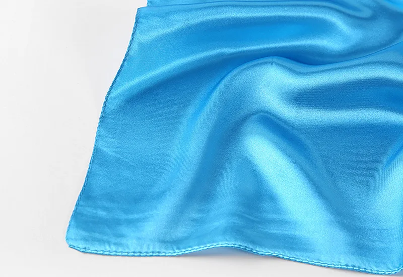 Luxury Brand Silk Scarf Women Satin Solid color Hijab Scarves Muslim Pareo Bandana Female Shawl Wrap Headband Foulard 90*90cm