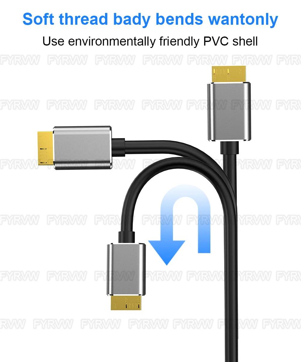 Type C to Micro B Cable USB-C to Micro B Hard Disk Extender Cable For Macbook Hard Drive Disk HDD SSD Case USB Type C Micro B Ca
