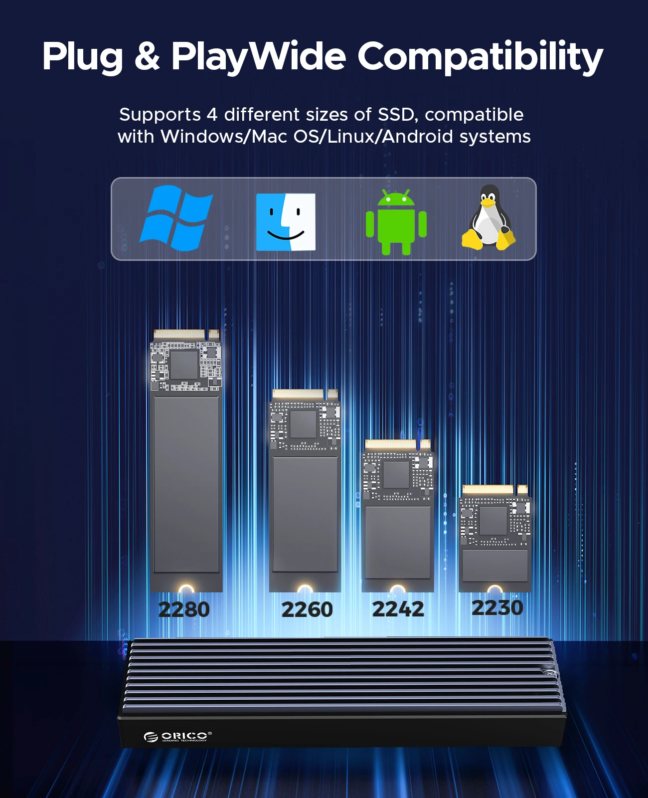 ORICO M2 SSD Case NVMe USB Type C Gen2 10Gbps PCIe SSD Case M2 SATA NGFF 5Gbps M.2 NVME Enclosure Disk Box M.2 SSD Case