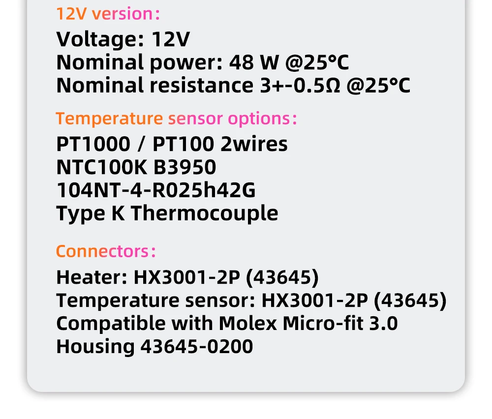 RS TriangleLab CHC® KIT Ceramic Heating Core Quick Heating Mini for Ender 3 V6 Hotend CR10 CR-10 CR-6 SE MK3S 3D Printer Hotend
