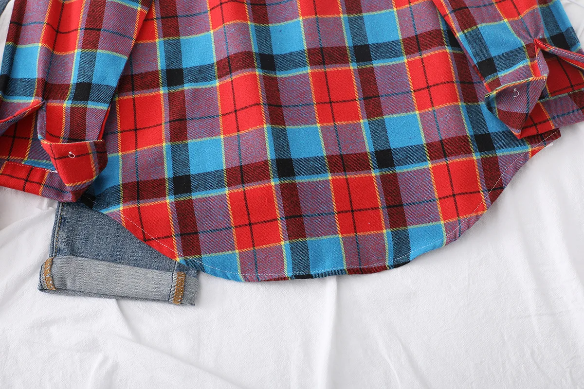 Brand Casual Women's Plaid Shirt 2025 Autumn New Boutique Ladies Loose Blouse and Tops Female Long Sleeve Blouses Clothes