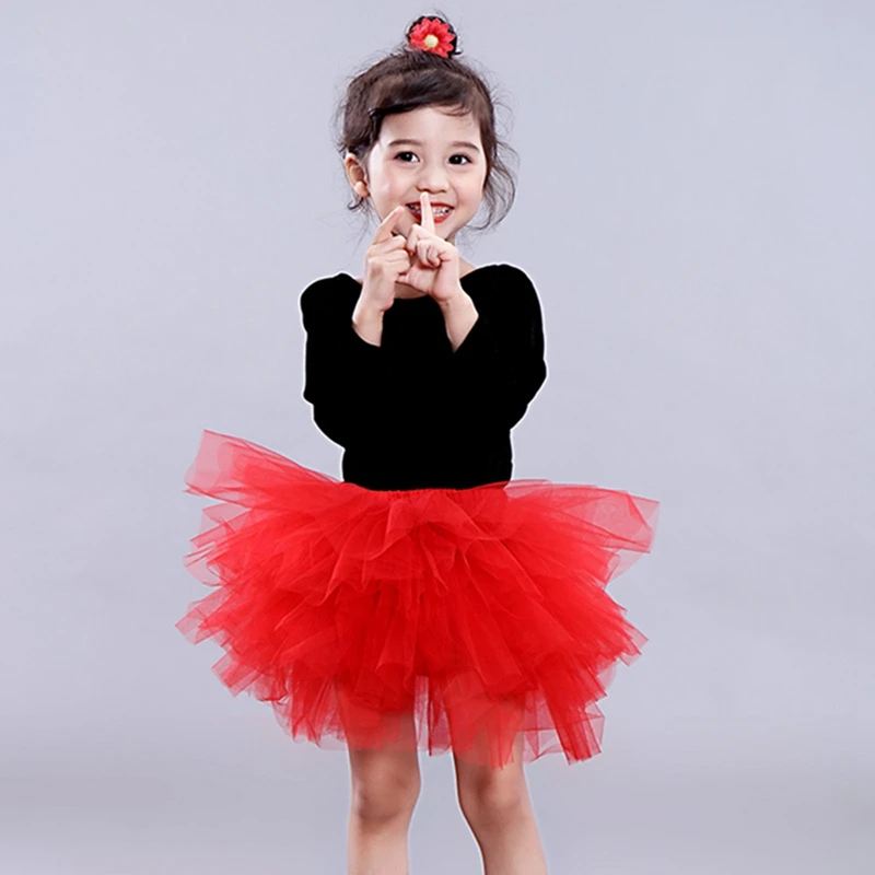 Fashion Girls Tutu Super Fluffy 6 Layers Petticoat Princess Ballet Dance Tutu Skirt Kids Cake Skirt Chritsmas Children Clothes