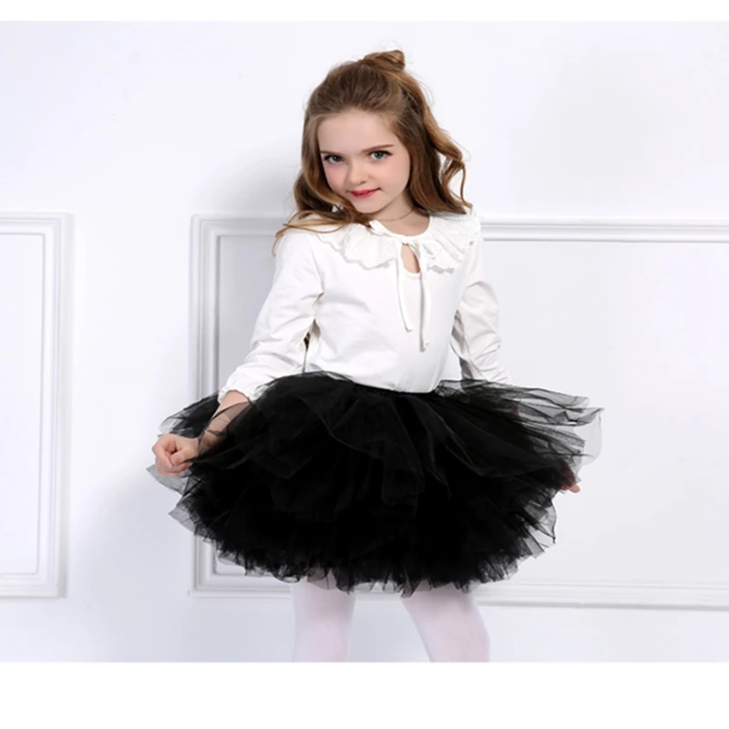 Fashion Girls Tutu Super Fluffy 6 Layers Petticoat Princess Ballet Dance Tutu Skirt Kids Cake Skirt Chritsmas Children Clothes